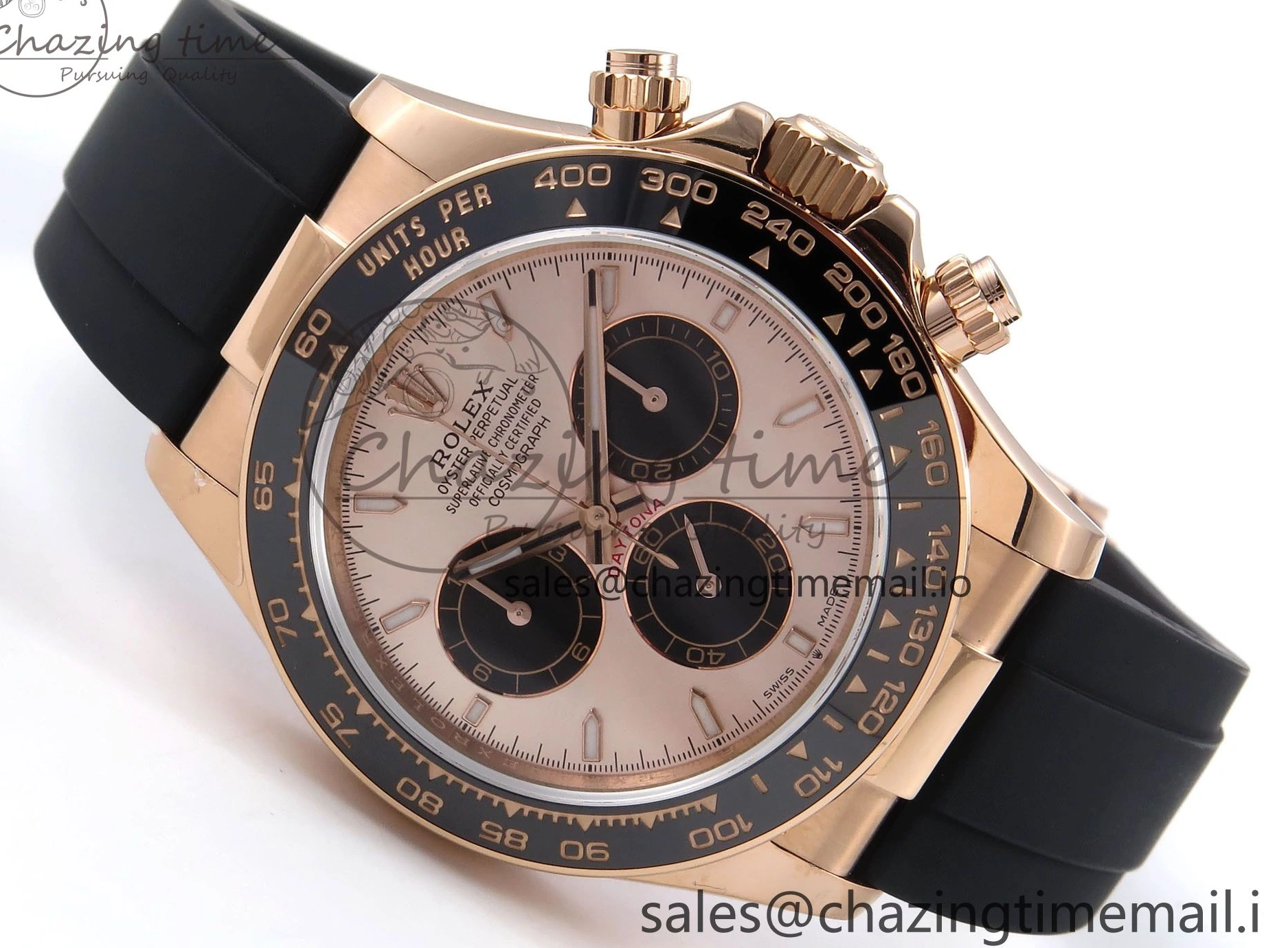 1:1 V6（Gain Dial SH4131 on Oysterflex Daytona RG 126515 Best Strap Weight） Black QF Edition 0524